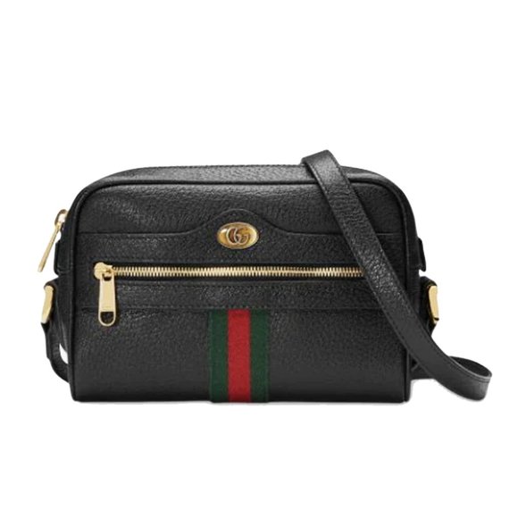 Gucci Handbags - Gucci Ophidia Mini Leather Cross Body Bag